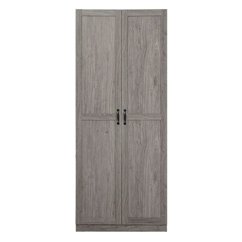 Modern Storage Wardrobe Cabinet with Doors and Multi Compartment Shelves - image 3