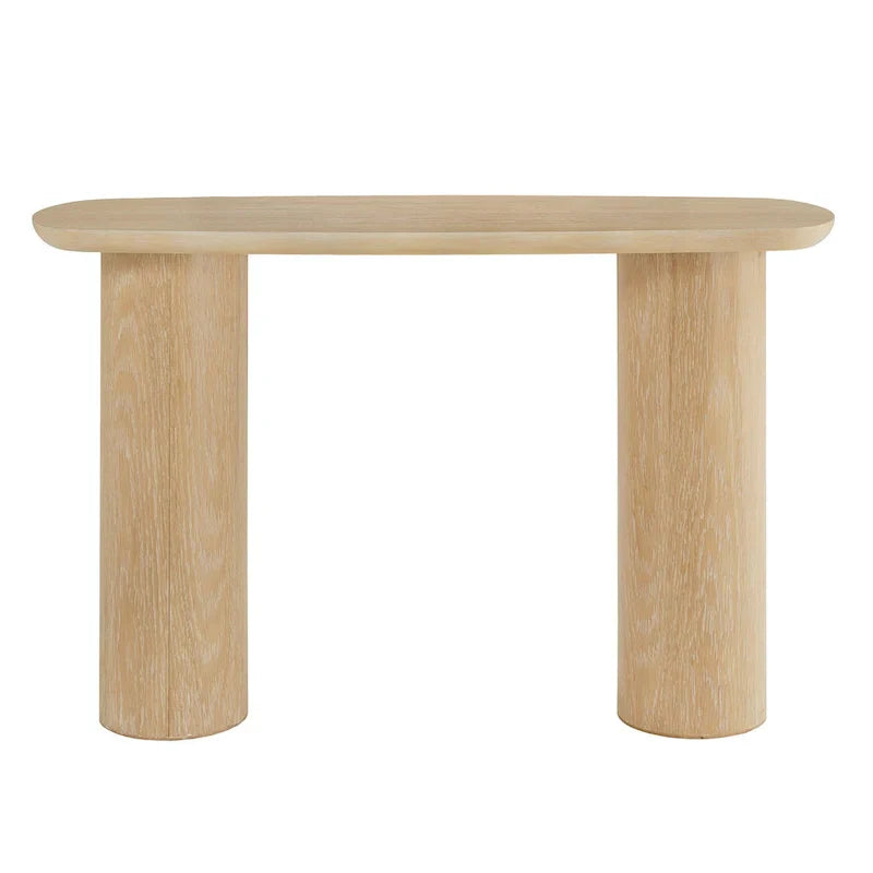 Edo Modern Oak-Finished Sofa Table with Durable Column Base by iNSPIRE Q - image 3