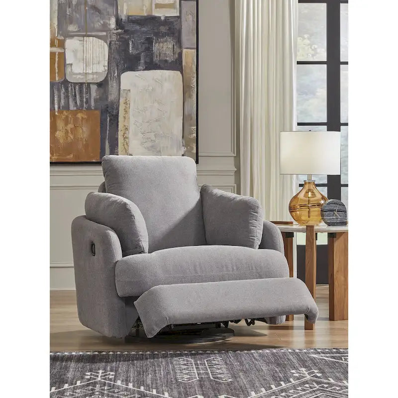 Signature Design by Ashley Modmax Dark Gray Reclining Swivel Glider Chair - image 9