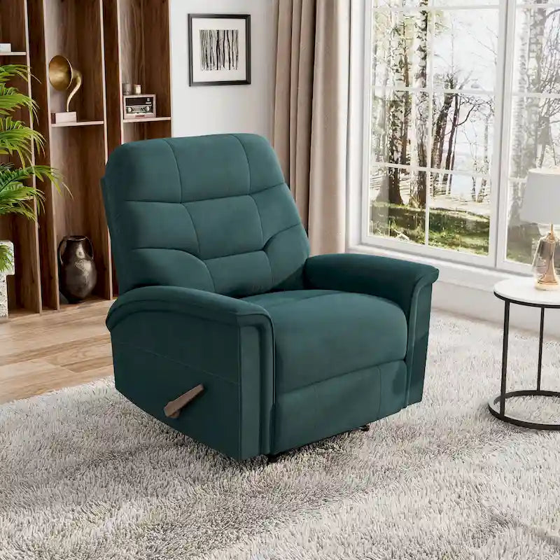 ProLounger Beck Space-Saving Medium Blue Microfiber Recliner - image 2