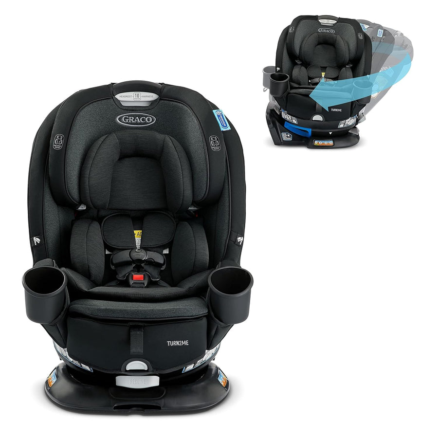 Graco Turn2Me 3-in-1 Convertible Car Seat, Rotating, Rear & Forward-Facing, Highback Booster, SnugLock, Cambridge - image 1