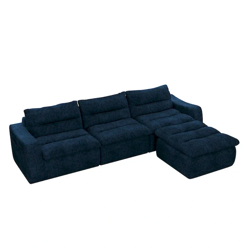 116.26 Modular Foam L-Shaped Sofa - Versatile Free Combination, No Assembly Required & Ergonomic Support (Available in 4 or 6-Seater) - image 25