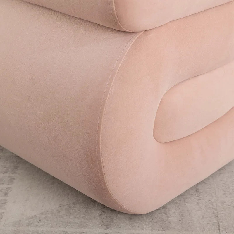Contemporary S-Shape Ottoman Makeup Stool and Footrest for Living Room and Bedroom - image 36