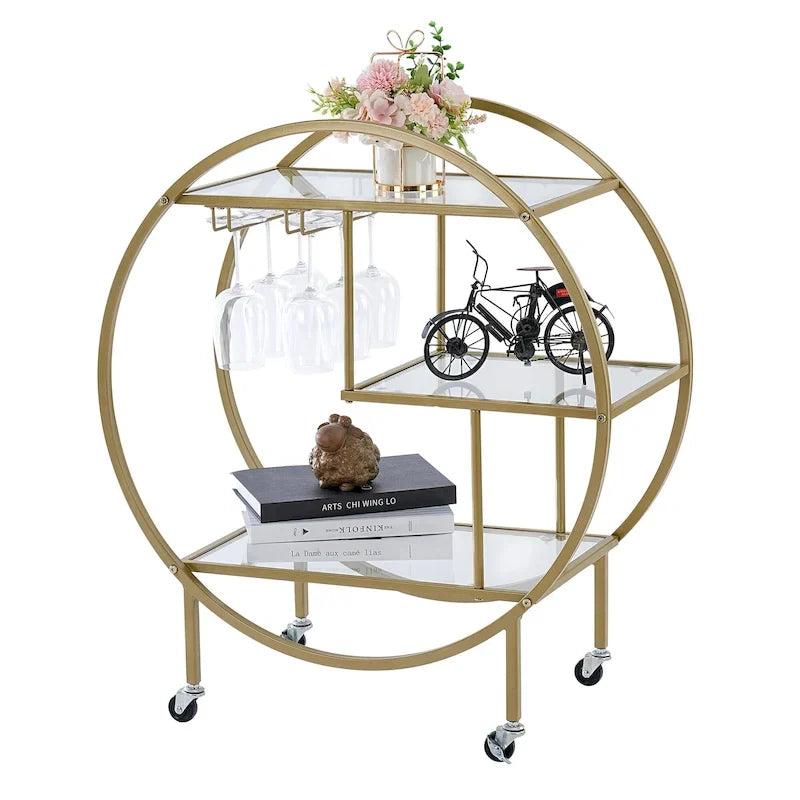 Chic Mobile Bar Cart - Elegant Drink Cabinet for Home & Entertaining - image 4
