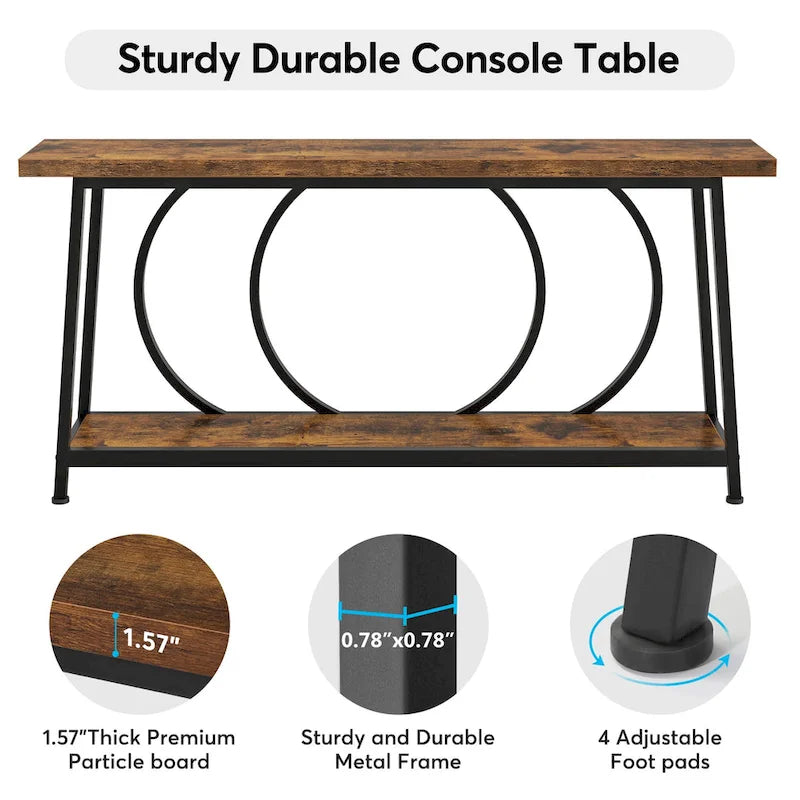 70.9-Inch Extra Long Narrow Console Table with Storage for Sofa or Couch - image 16