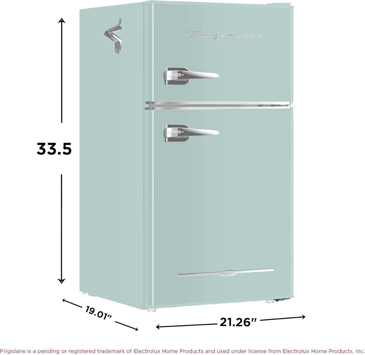 Frigidaire Retro Mini Fridge with Freezer Side Bottle Opener-Small 2 Door Refrigerator Office Bar - image 3