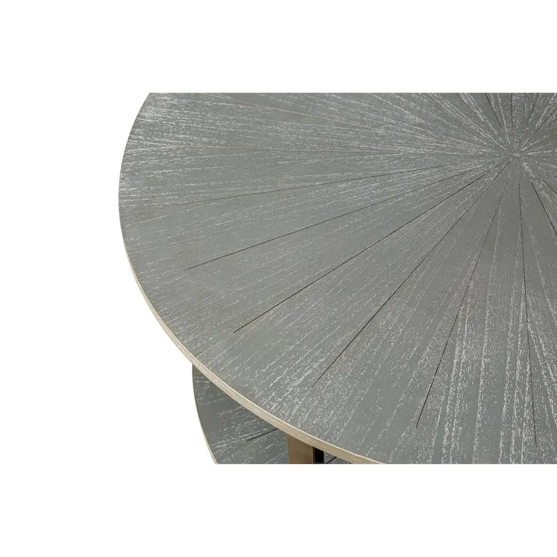 Two-Tier Round Coffee Table with Storage - image 18