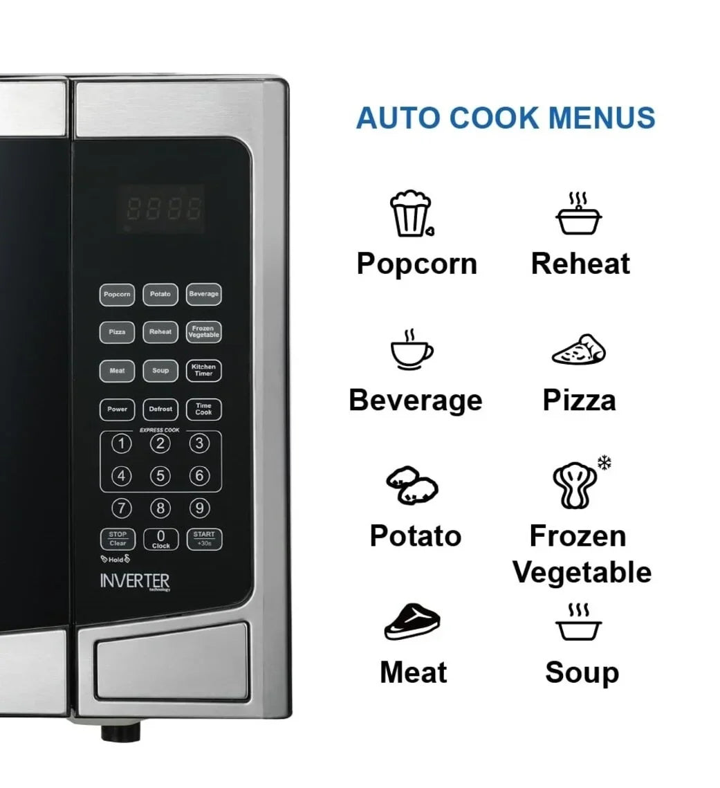 Emerson 1.2 Cu Ft, 1000W Stainless Steel Countertop Microwave Oven with Inverter Technology, Touch Control, MWI1212SS - image 4