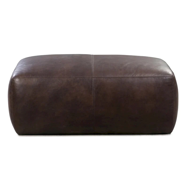 Poly & Bark Denver Leather Ottoman - Authentic Full Grain Italian Leather - image 32