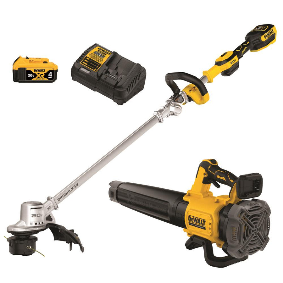 20V 14 in. Cordless Folding String Trimmer and Handheld Blower Combo Kit - image 1