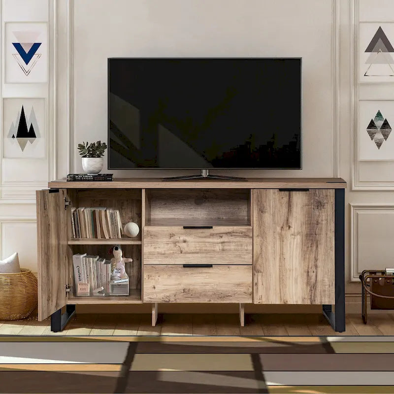 2-Door, 2-Drawer Storage Cabinet and TV Stand - image 17