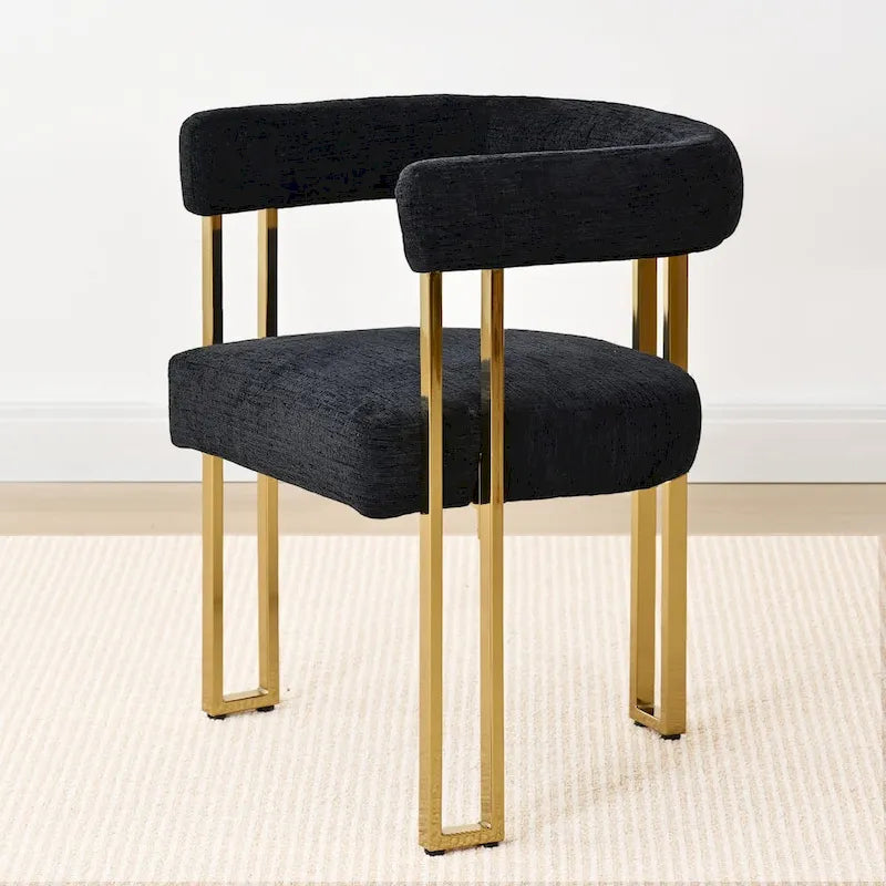 Set of 2 Chenille Upholstered Armchairs - image 32