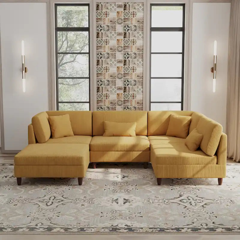 Modular Sectional Sofa with Ottoman and Configurable Design - image 2