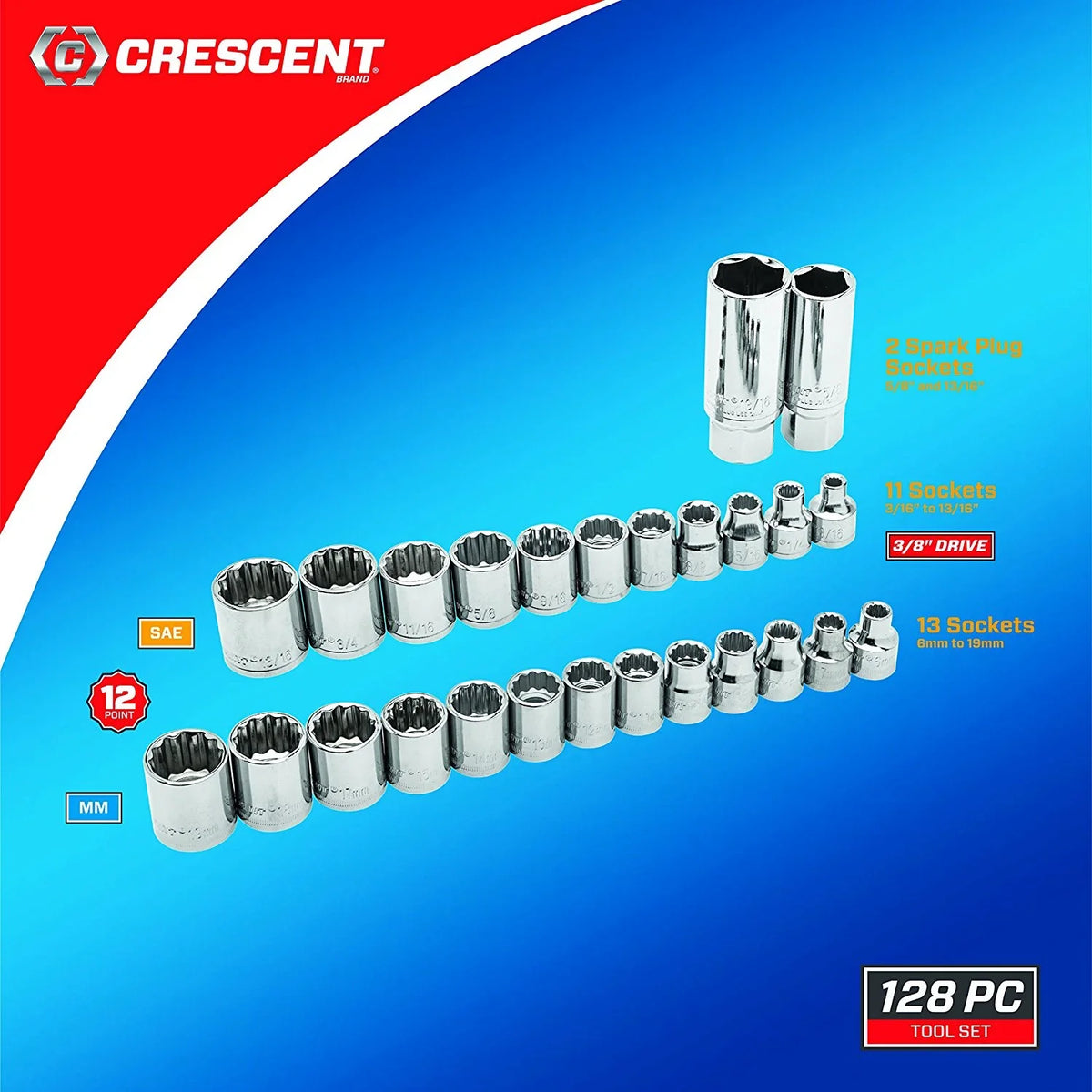 Crescent CTK128MP2N 128-Piece Mechanics Tool Set - image 5