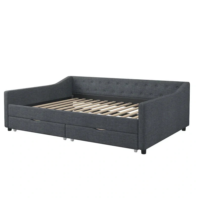 Christopher Knight Home Bennett Tufted Daybed Sofa with Storage Drawers and Stylish Curved Arms - image 19