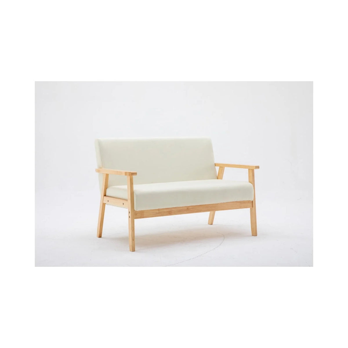 Lilola Home Bahamas Beige Linen Fabric Loveseat - image 3