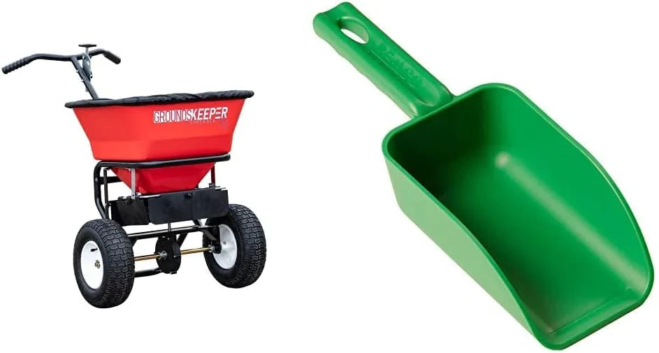 Walk Behind Push Spreader, 100lb Capacity, For Salt, Ice & Snow Melt, Included Grate & Cover With Enclosed Gearbox for Protection. - image 14