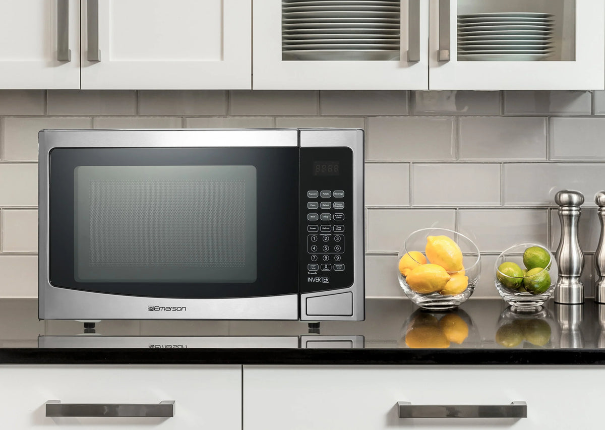 Emerson 1.2 Cu Ft, 1000W Stainless Steel Countertop Microwave Oven with Inverter Technology, Touch Control, MWI1212SS - image 6