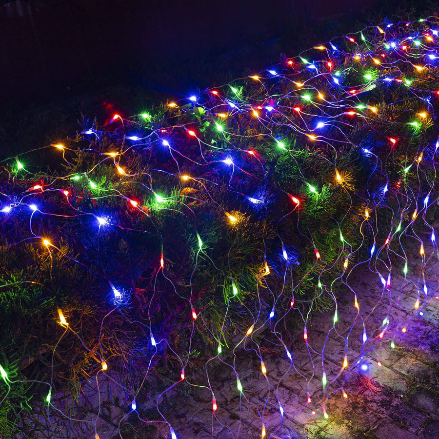 Dazzle Bright Christmas 360 LED Net Lights, 12ft x 5 ft Connectable Waterproof String Lights with 8 Modes, Christmas Decorations - image 1