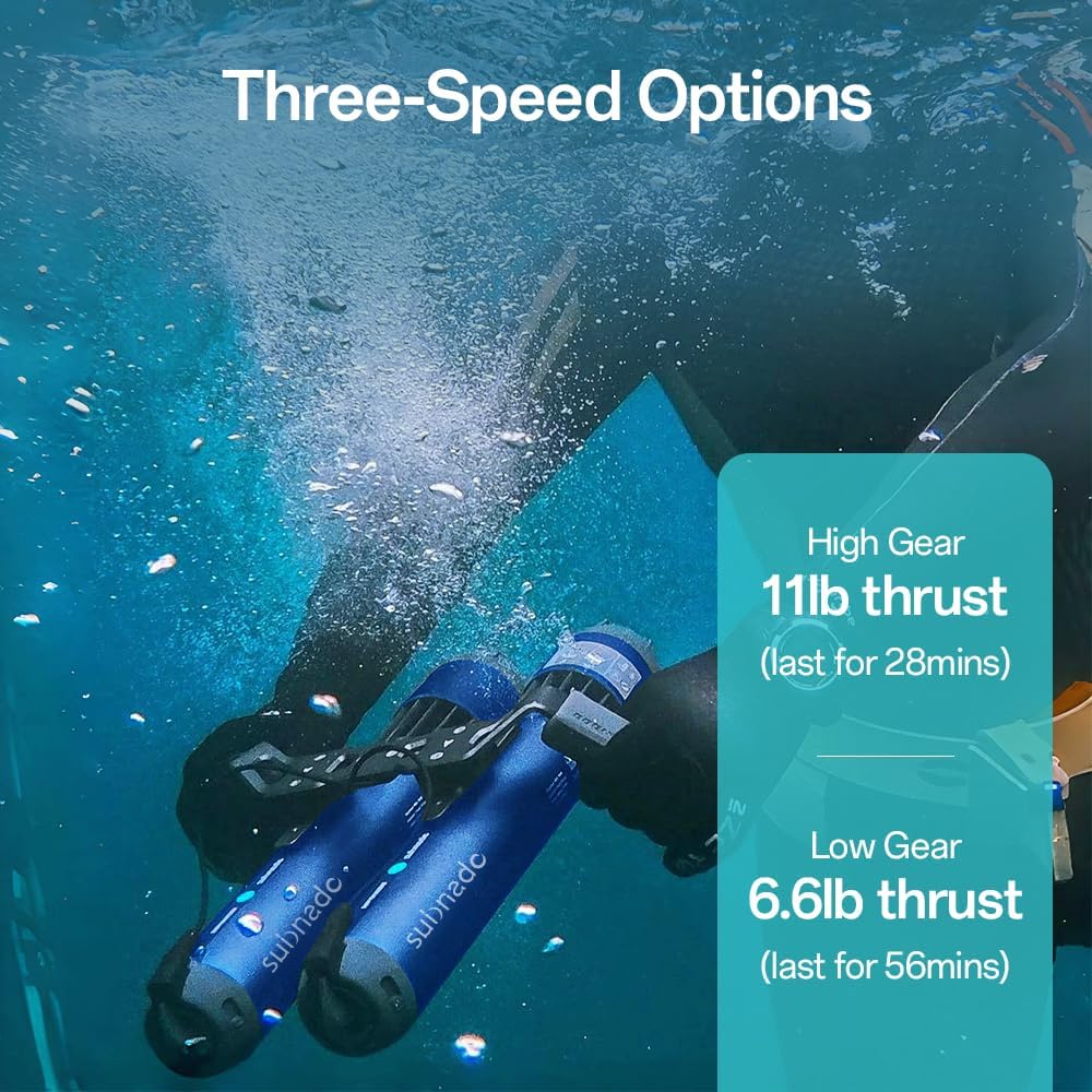 Waydoo Subnado Underwater Scooter Lite, Water Sports Diving Scooter with Removable Handle, Compact and Portable Water Scooter for Adults&Kids, Scuba Diving Snorkeling Sea Scooter Multiple Uses, Blue - image 5