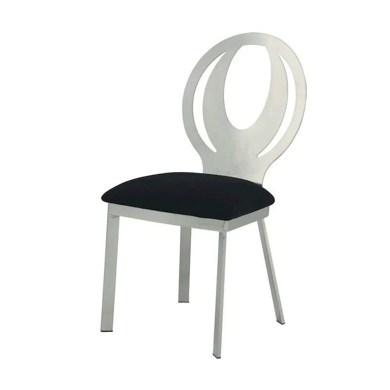 Glass Dining Table Set with 6 Upholstered Chairs and Metal Base - image 12