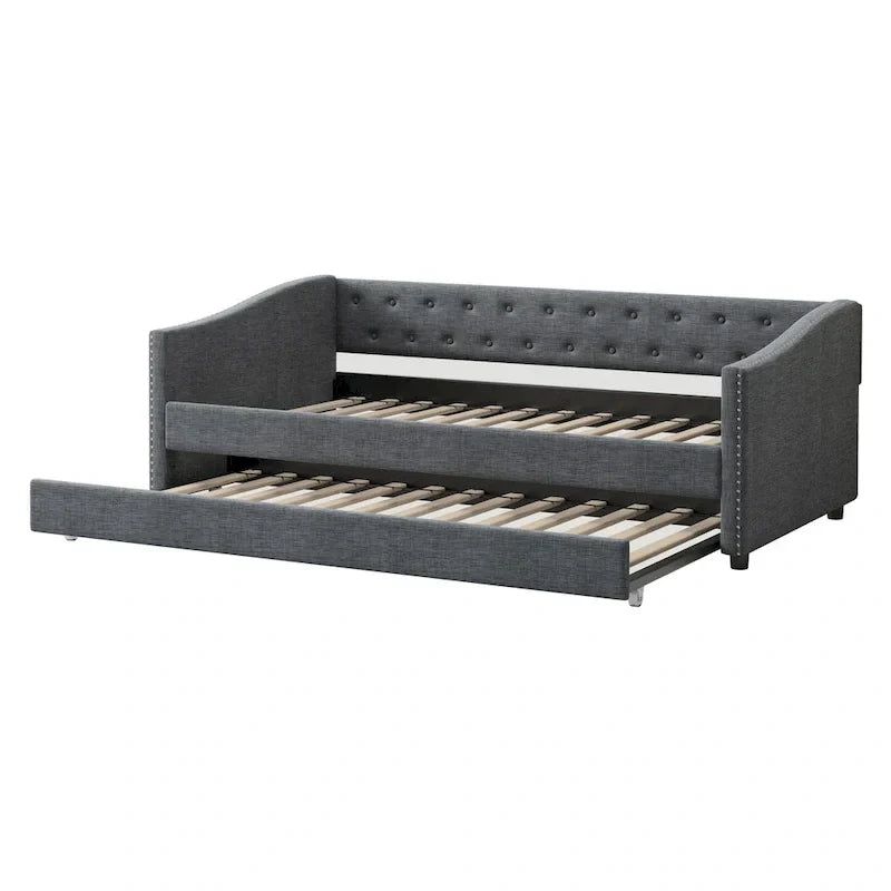 Christopher Knight Home Bennett Tufted Daybed Sofa with Storage Drawers and Stylish Curved Arms - image 14