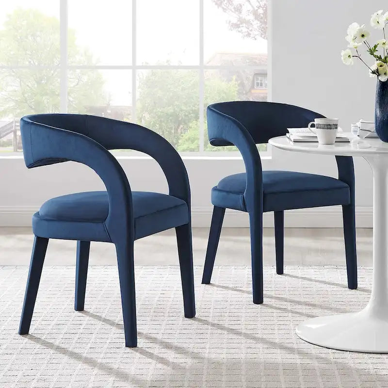 Set of Two Pinnacle Performance Velvet Dining Chairs - image 16