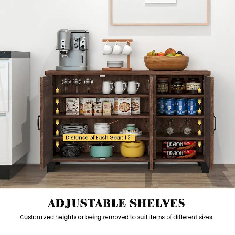 Costway 3-Door Storage Sideboard Buffet Cabinet Console - image 5