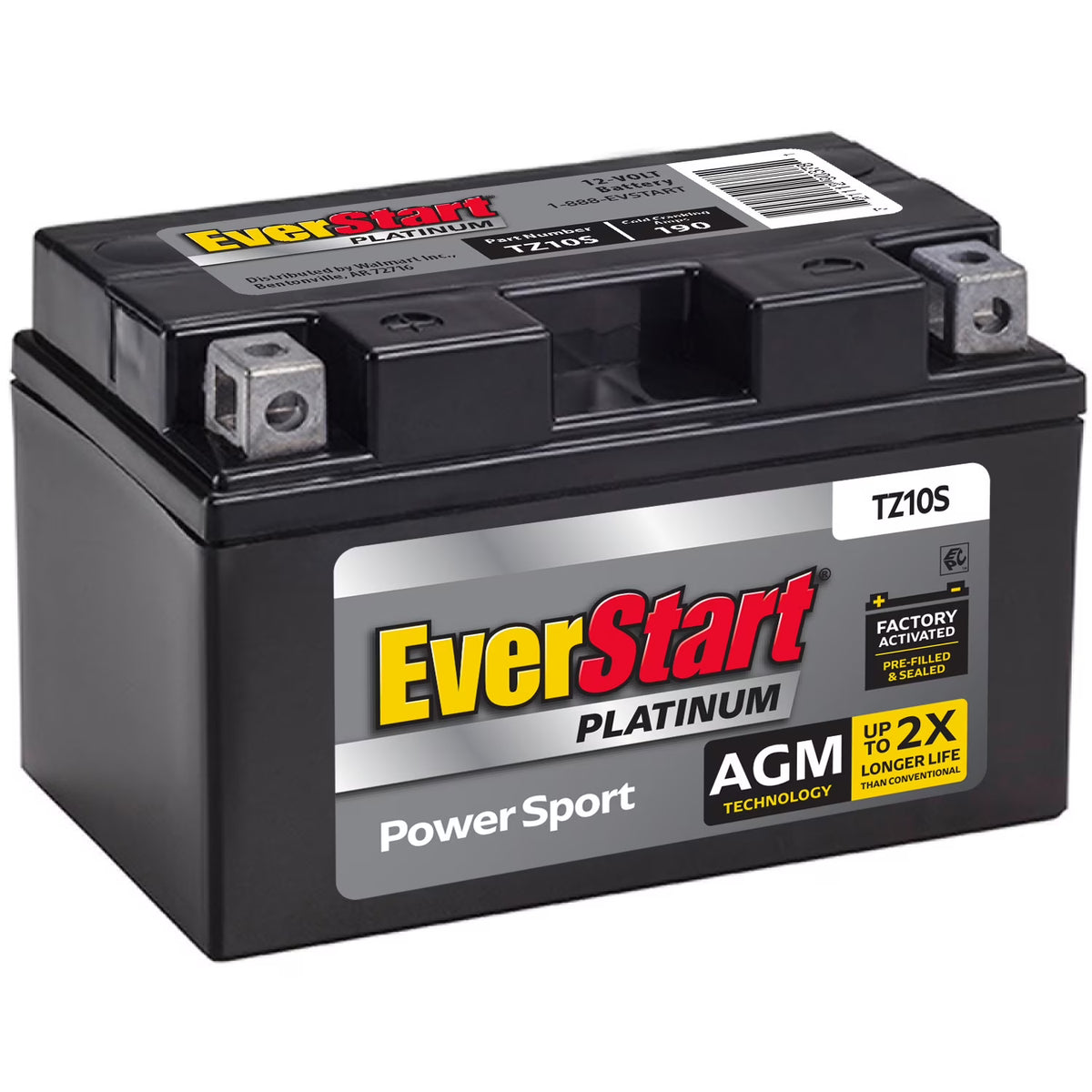 EverStart Platinum BOXED AGM Power Sport Battery, Group Size TX10S 12 Volt 190 CCA - image 1