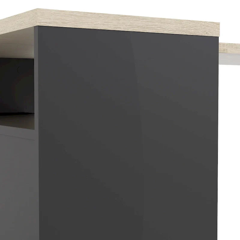 Carson Carrington Kristiansund L-Shaped Desk with 2 Drawers and 3 Shelves - image 6