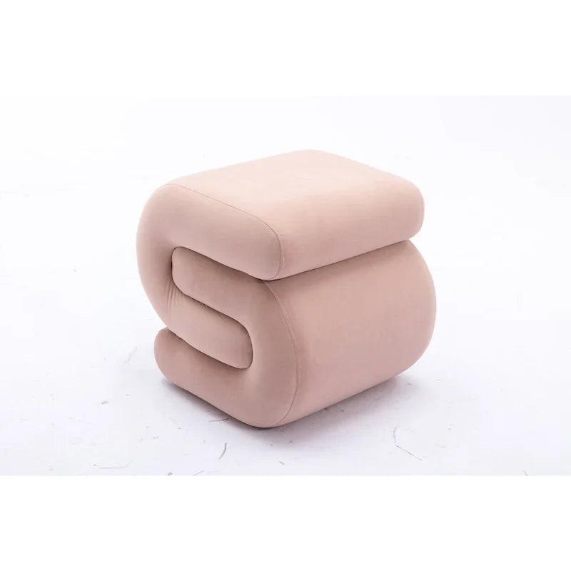 Contemporary S-Shape Ottoman Makeup Stool and Footrest for Living Room and Bedroom - image 31