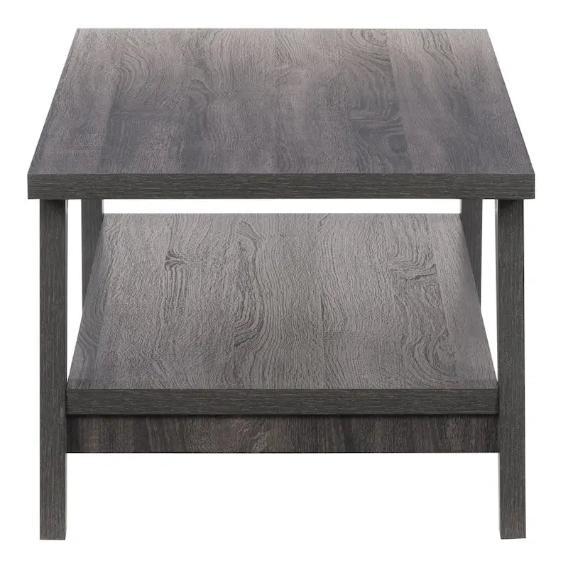 Dark Grey Hollywood Coffee Table with Storage Shelf - image 3