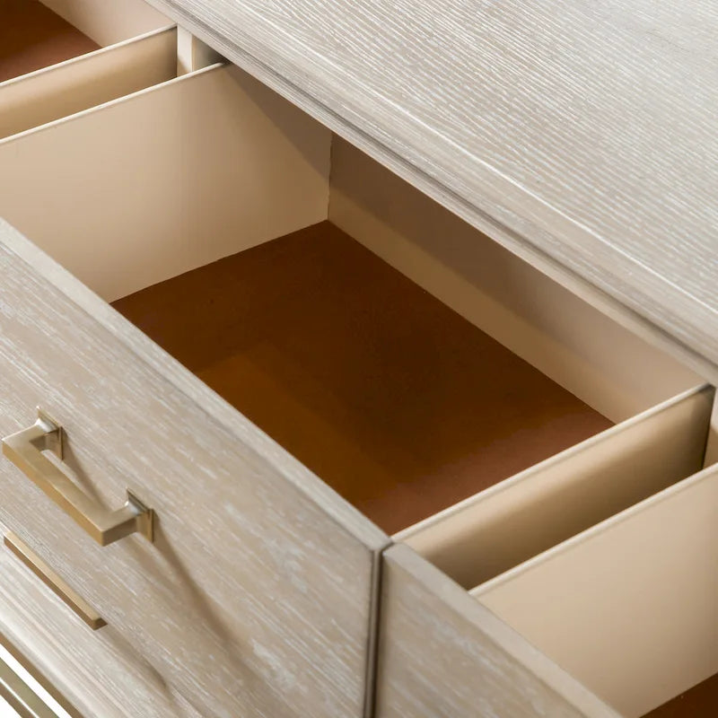 Drayden Transitional Solid Wood 7-Drawer Dresser with Metal Legs by Furniture of America - image 7