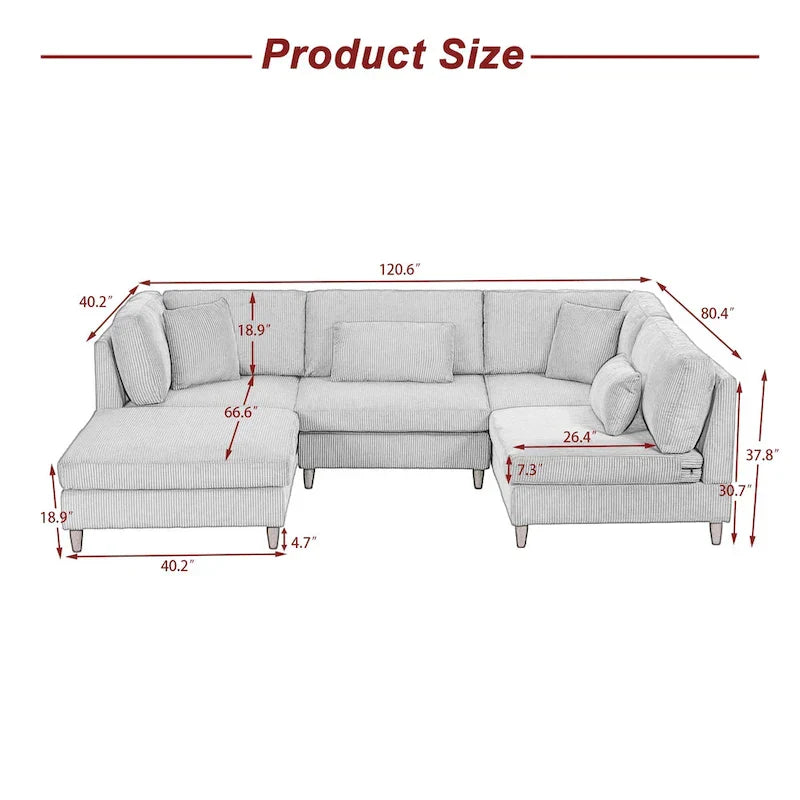 Modular Sectional Sofa with Ottoman and Configurable Design - image 12