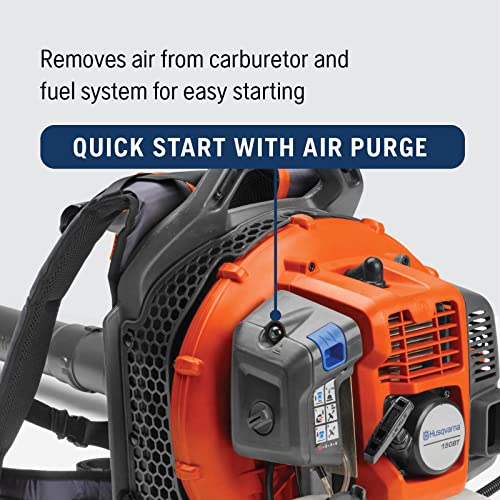 Husqvarna 150BT Gas Backpack Leaf Blower, 51cc 2.16HP, 765CFM 270MPH, Ergonomic Design - image 6
