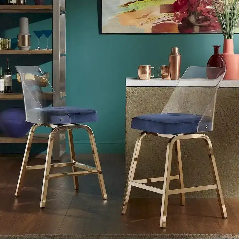 iNSPIRE Q Bold Lennox Velvet Counter Height Stools - Set of 2 - image 6