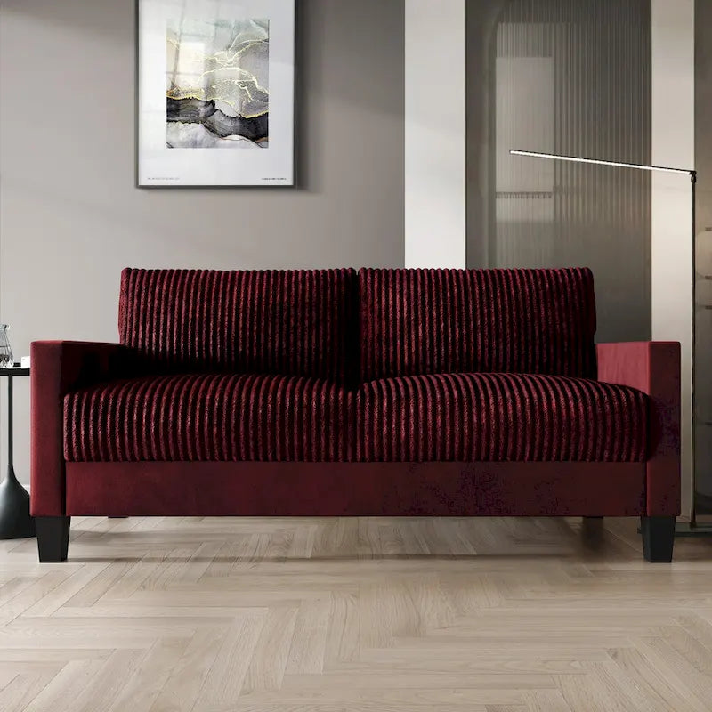 CraftPorch Velvet Upholstered Mid-Century Modern Corduroy 2-Piece Living Room Set - image 22