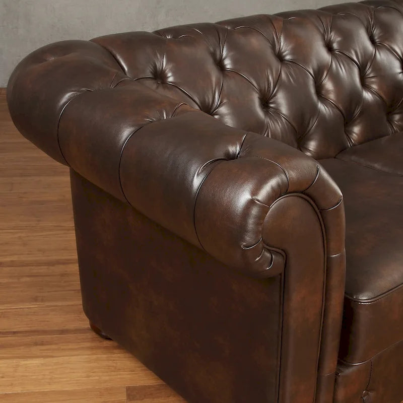 iNSPIRE Q Artisan Knightsbridge Tufted Chesterfield Loveseat - image 10