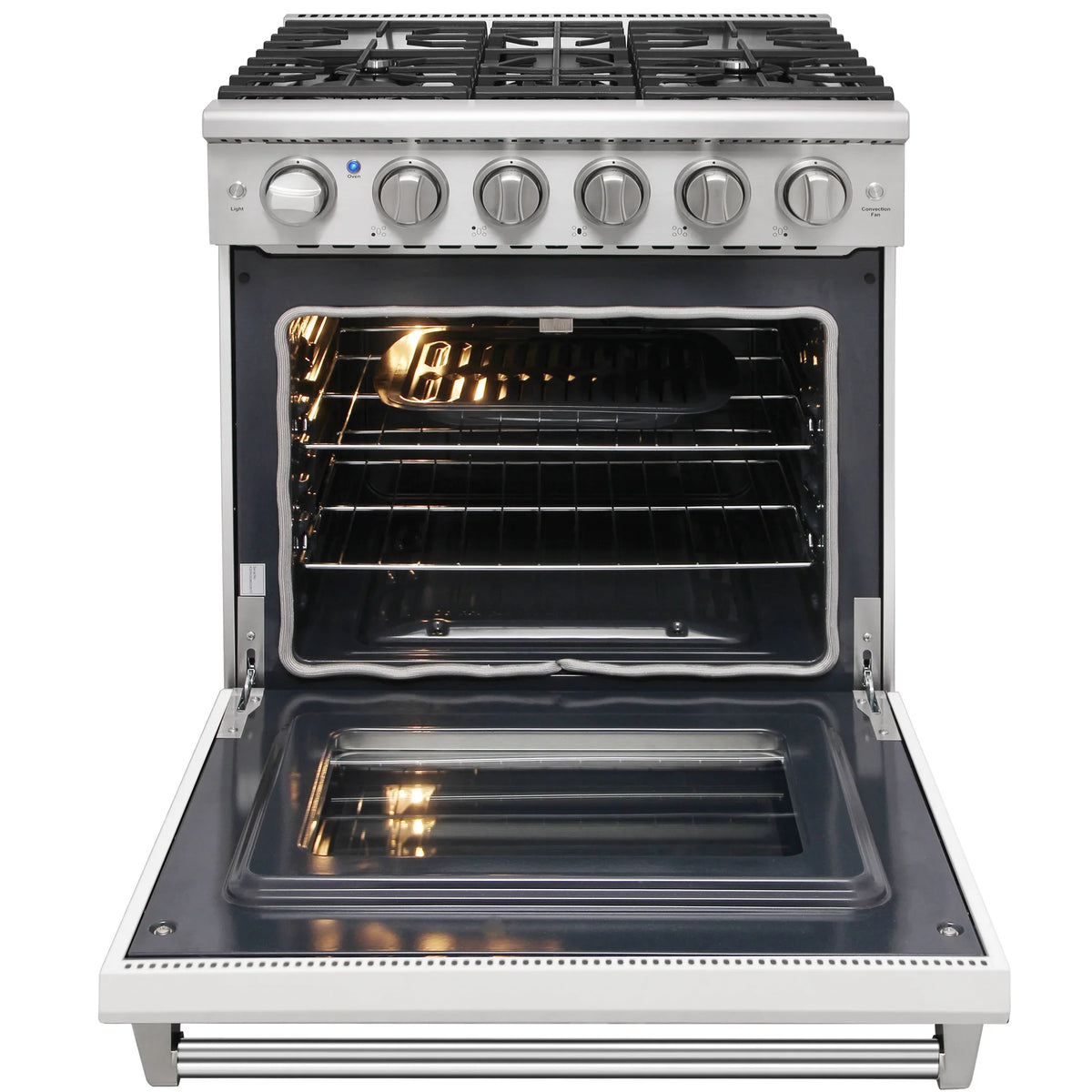 KOSTCH 30-in 5 burners 4.55-cu ft Convection Oven Freestanding Liquid Propane Gas Range ( Stainless steel ) - image 13