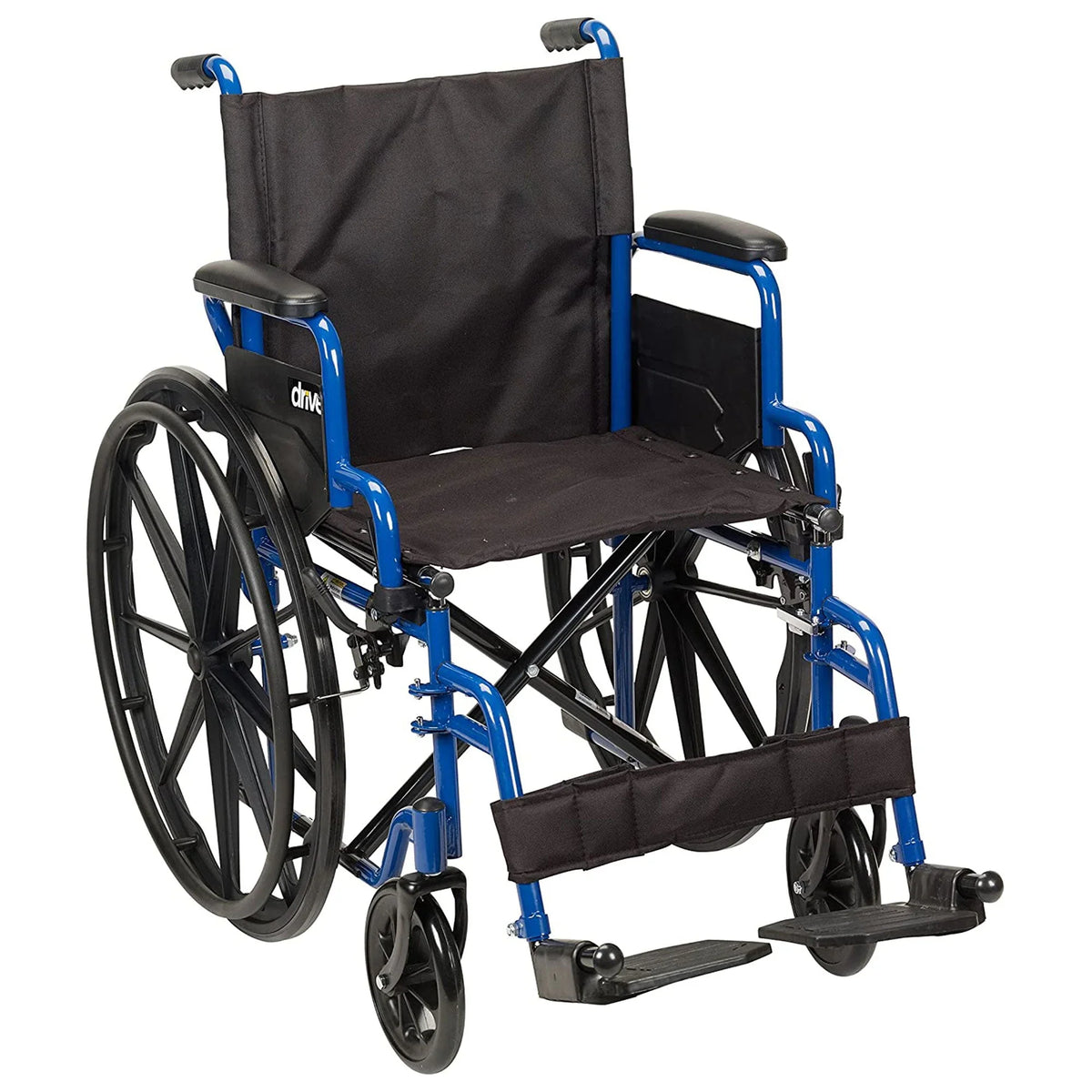 Drive Medical Blue Streak Lightweight Folding Wheelchair with 20 Inch Wide Seat - image 1
