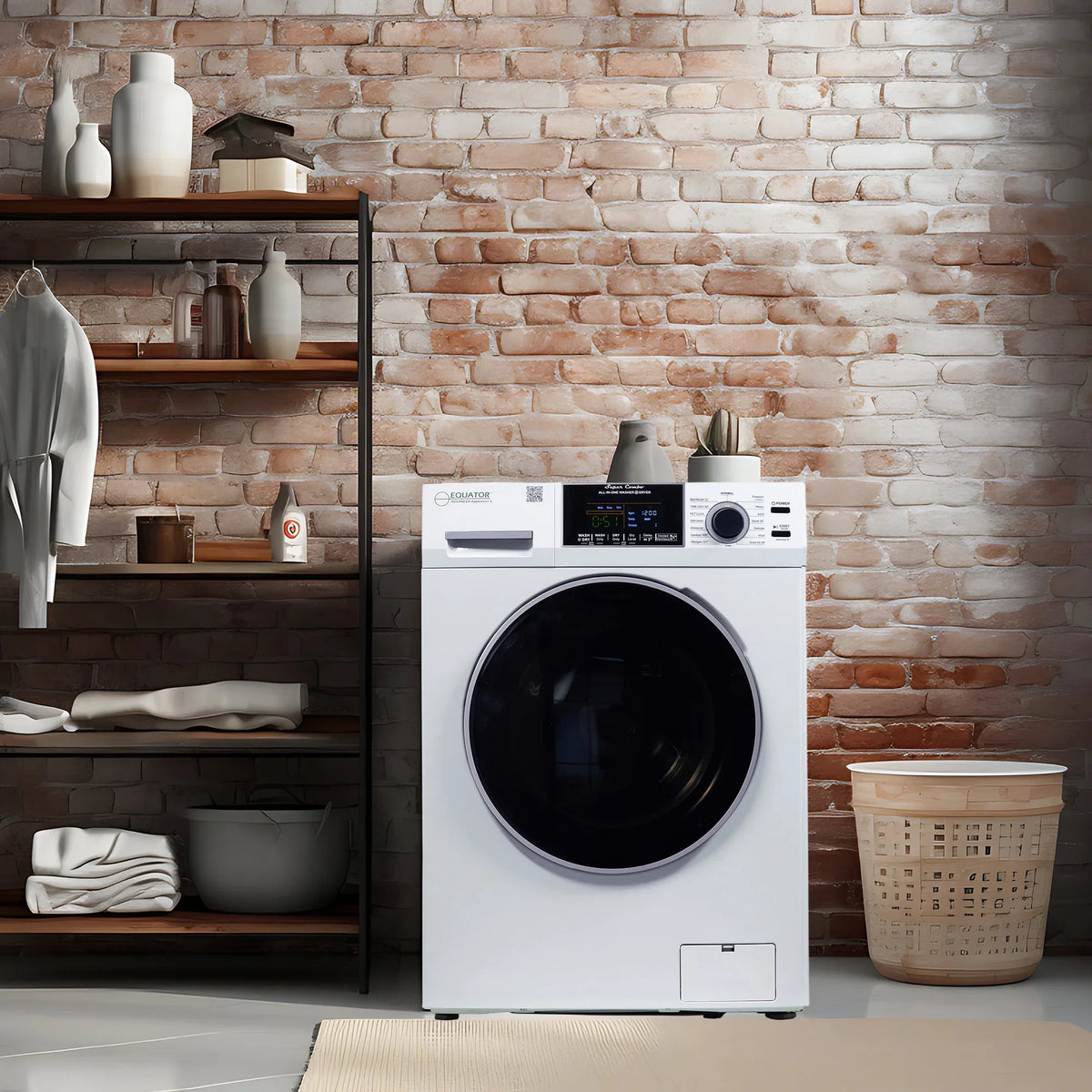 Equator Combination Washer Dryer Ventless/Vented Pet cycle 1.62cf/15lbs 110V with Adjustable legs - image 12