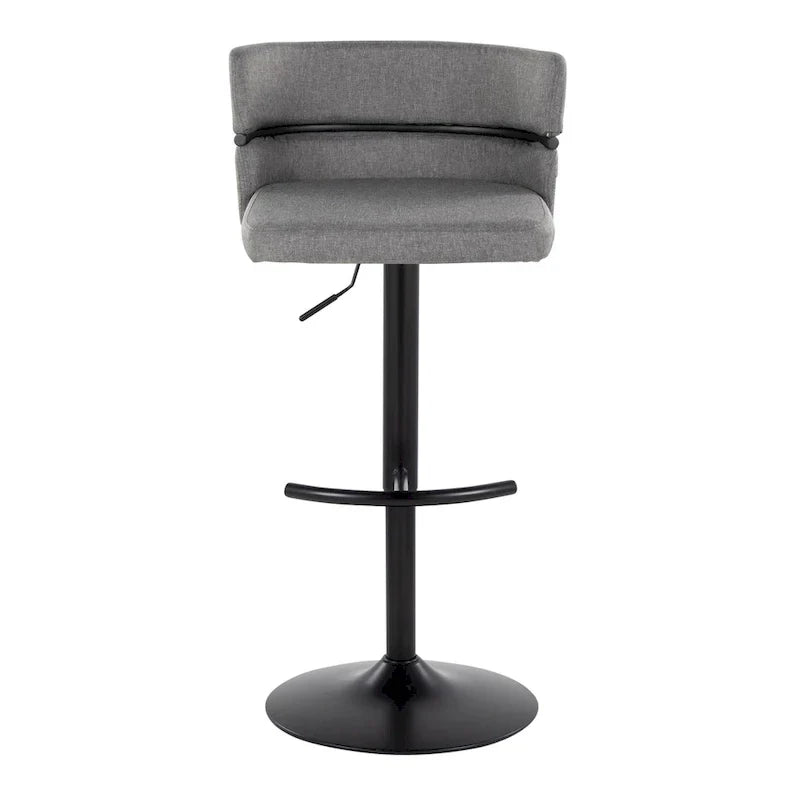 Set of 2 Silver Orchid Lena Adjustable Bar Stools with Rounded T Footrest - image 21