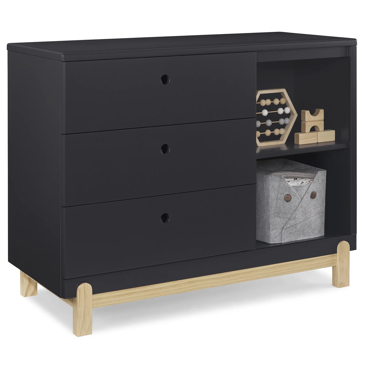 Delta Children Poppy 3 Drawer Dresser with Cubbies and Interlocking Drawers, Bianca White/Natural - image 22