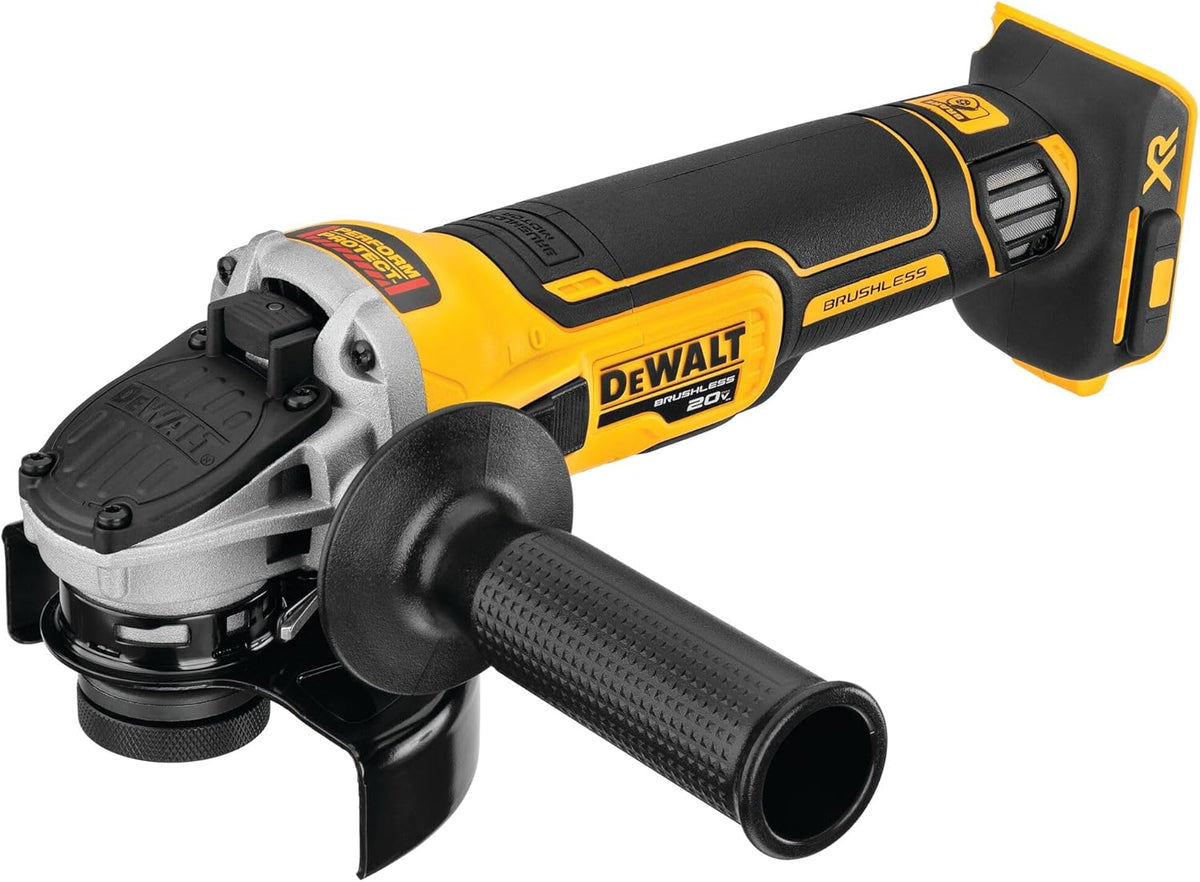 20V MAX* XR Angle Grinder, equipped with spring braking device and sliding switch, 4-1/2 inches, just the tool - image 1
