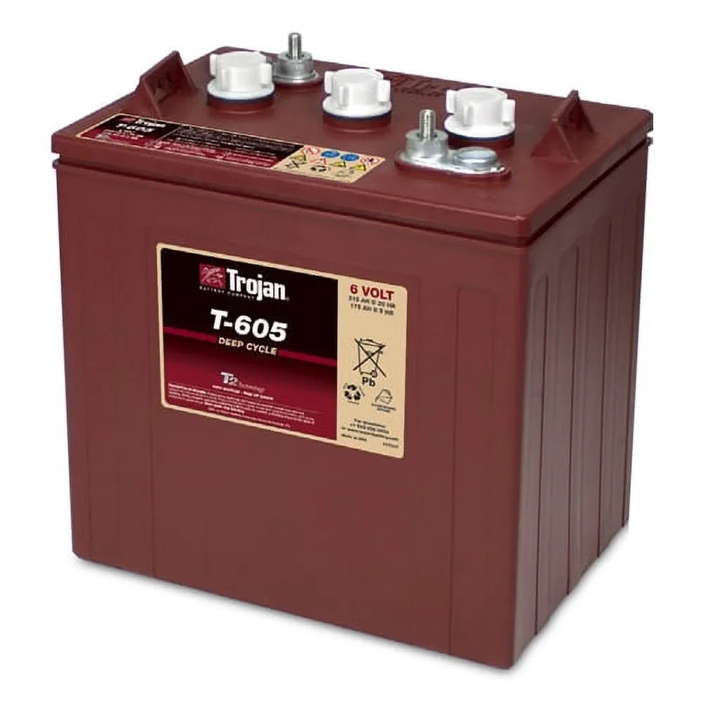 Trojan T-605 6V 210Ah Flooded Lead Acid GC2 Deep Cycle Battery x6 - image 2