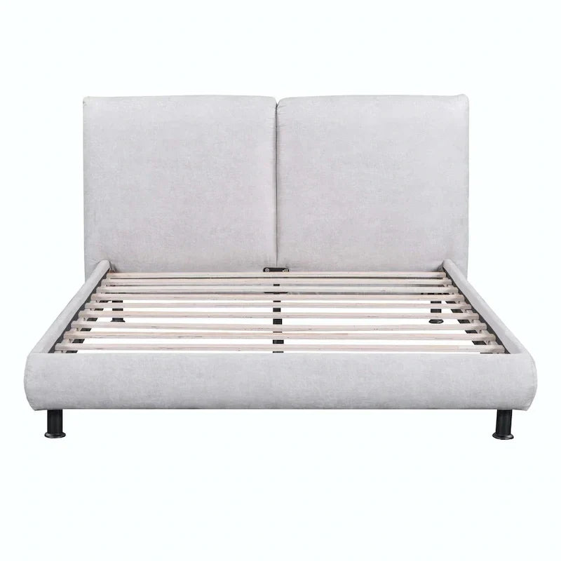 Queen Platform Bed with Dual Oversized Headrests - image 18