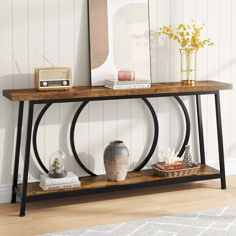 70.9-Inch Extra Long Narrow Console Table with Storage for Sofa or Couch - image 2