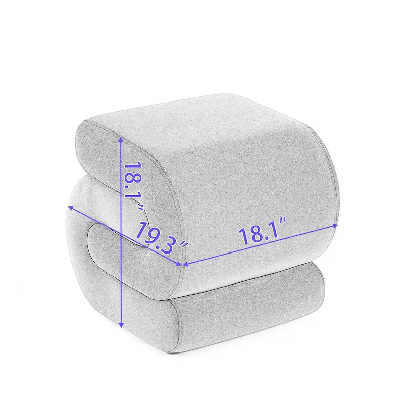 Contemporary S-Shape Ottoman Makeup Stool and Footrest for Living Room and Bedroom - image 18