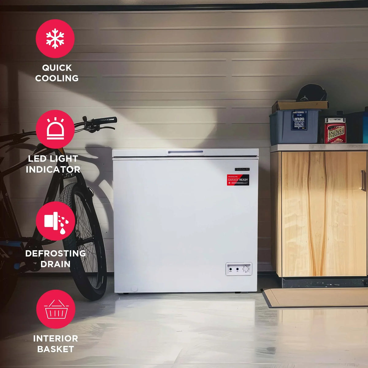 Frigidaire 7.0 Cu. ft. Chest Freezer, EFRF7003, White - image 4