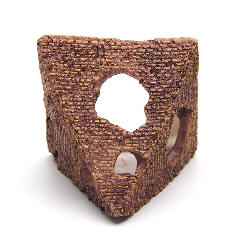 Aquarium Pyramid Cave Decoration – Resin Fish Tank - image 3